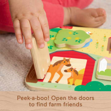 Fisher-Price Wooden Farm Animal Board Busy Activity Toy For Baby & Toddler, 1 Wood Piece - Imagen 4 de 6