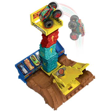 Hot Wheels Monster Trucks Arena Smashers Demo Derby Car Jump Challenge Playset With 1 Vehicle - Image 5 of 6