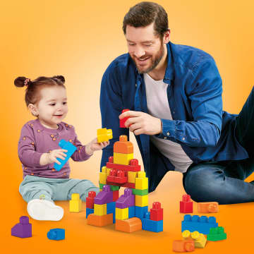 Mega Bloks Juguete de Construcción Bolsa de 60 bloques Azul - Imagen 5 de 7