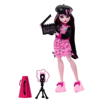 Monster High Fearbook Draculaura Fashion Doll With Jacket, Yearbook, And Movie Club Accessories
