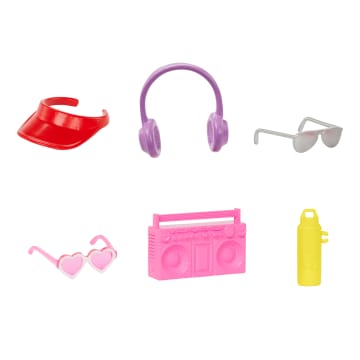 Barbie Fashionistas 2 Doll & 6 Accessories Set, Roller-Skating Theme, 65th Anniversary - Image 6 of 7