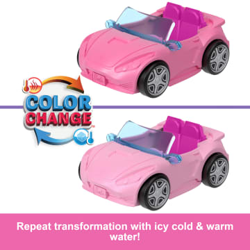 Barbie Mini Barbieland Doll & Vehicle Set With 1.5-inch Doll & Convertible Car With Color-Change - Imagen 3 de 6