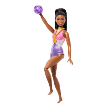 Barbie “Brooklyn” Gymnast Doll & Playset With Fashion Doll, Puppy, Trampoline And Accessories - Image 5 of 6