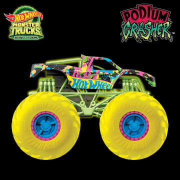 Hot Wheels Monster Trucks Die-Cast 1:64 Scale Toy Truck That Glows in The Dark - Imagen 5 de 6
