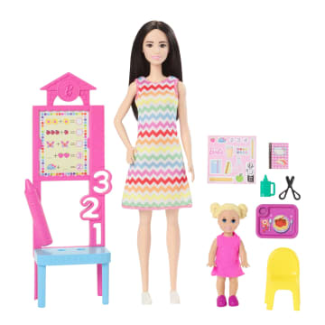 Barbie Teacher Doll With Blonde Fashion Doll, 1 Toddler Doll, & Teaching Accessories - Imagem 5 de 6