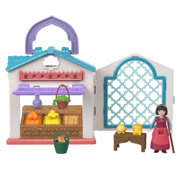 Disney's Wish Dahlia's Rosas Marketplace Playset, Dahlia Micro Doll, Star Figure & 9 Accessories