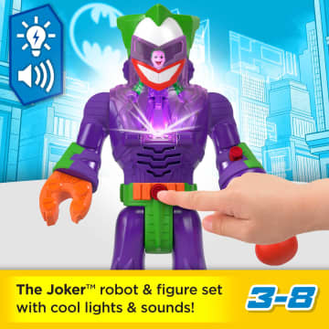 Imaginext DC Super Friends The Joker Robot Toy With Lights Sounds And Insider Figure, Preschool Toys - Image 2 of 6