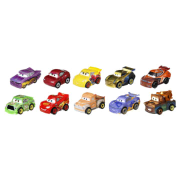 Disney And Pixar Cars Mini Racers Derby Racers Series 10-Pack, Collectible Compact Movie Vehicles