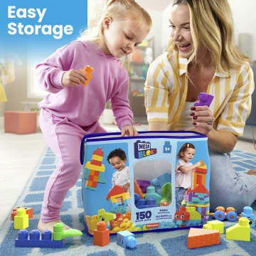 MEGA BLOKS First Builders Bigger Building Bag Toy Blocks With Storage Bag (150 Pieces) For Toddler