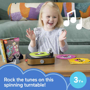 Fisher-Price Rockin’ Record Player Musical Toy For Preschool Pretend Play