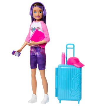 Barbie Skipper Doll & 10 Accessories, Travel Set With Luggage, Sticker Sheet & More - Image 3 of 6