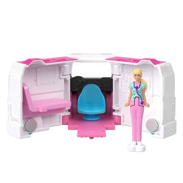 Barbie  Mini Barbieland  Coffret et Poupée  Véhicule Médical - Imagen 4 de 5