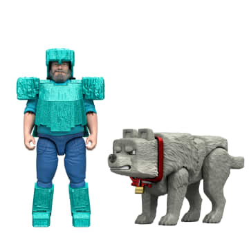 Minecraft – Coffret Figurines – Meilleur Ami Canin, 2 Fig. et 2 Acc.