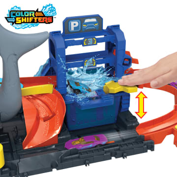 Hot Wheels City Pista de Juguete Lavado de Autos Mega Tiburón - Imagem 5 de 6