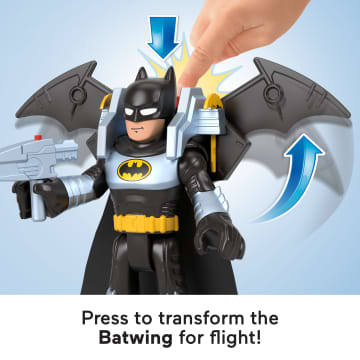 Imaginext DC Super Friends Batglider Batman XL Figure With Vehicle & Launcher, 5 Pieces - Image 3 of 6