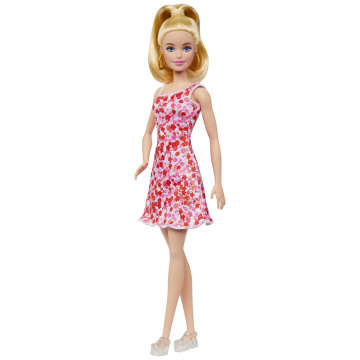 Barbie Fashionistas Doll #205 With Blond Ponytail And Floral Dress - Imagen 4 de 6