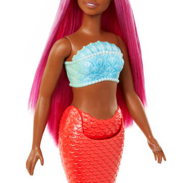 Barbie Mermaid Doll With Magenta Hair, Tropical Red Tail And Headband Accessory - Image 3 of 6