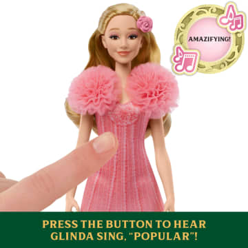 Wicked Singing Glinda Fashion Doll, Posable With Removable Movie Fashions & Accessories - Imagem 3 de 6