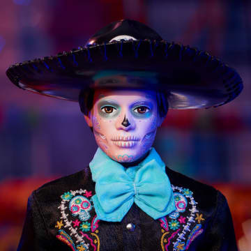 Barbie Signature Día De Muertos 2024 Collectible Ken Doll in Black Suit With Hat - Image 3 of 6