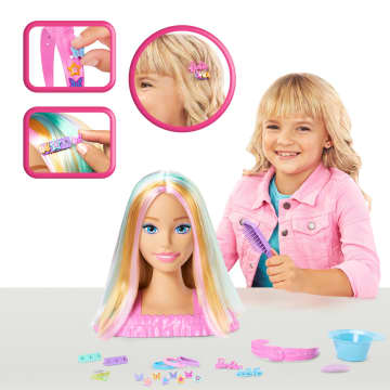 Barbie  Tête à Coiffer, Cheveux Blonds, 20+ Accessoires - Imagen 2 de 6
