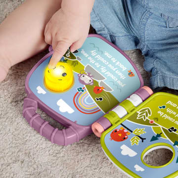 Fisher-Price  Livre Interactif Singe Violet, Avec Lumières et Sons
