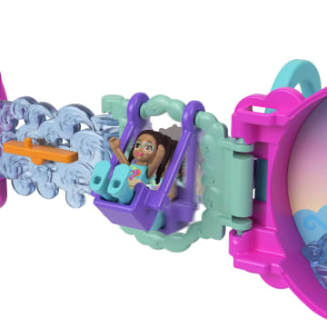 Polly Pocket Pocket On The Go Fun Collection Of Mini Playsets With 1 Doll, Moving Features & Clip
