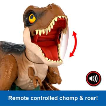 Jurassic World Roarin’ Frenzy T Rex RC Toy, Motorized Remote Control Tyrannosaurus Rex Dinosaur - Image 5 of 6