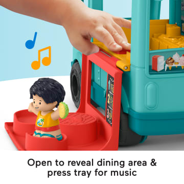 Fisher-Price Little People Serve It Up Food Truck Musical Toddler Toy Vehicle With 2 Figures - Imagem 3 de 6