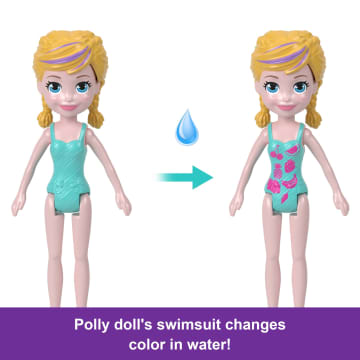 Polly Pocket Unicorn Dream Cruise Playset, Portable Boat With 1 Doll, Water Play And Color Change Accessories, 23 Total Pieces - Image 4 of 6