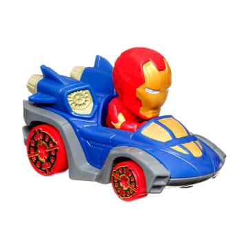 Hot Wheels RacerVerse Veículo de Brinquedo Iron Man no Quinjet
