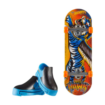 Hot Wheels Skate Veículo de Brinquedo Skateboard TIGER TAKE-OFF™ com Tênis
