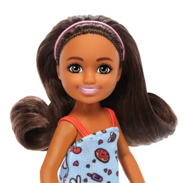 Barbie Chelsea Doll, Small Doll Wearing Removable Blue Dress With Brown Hair & Green Eyes - Image 2 of 6