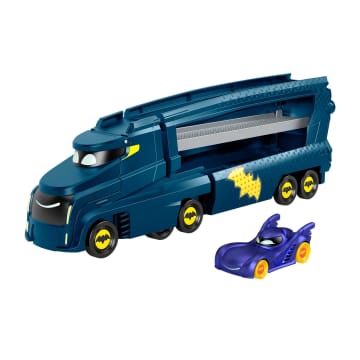 Fisher-Price DC Batwheels Toy Hauler And Car, Bat-Big Rig With Ramp And Vehicle Storage