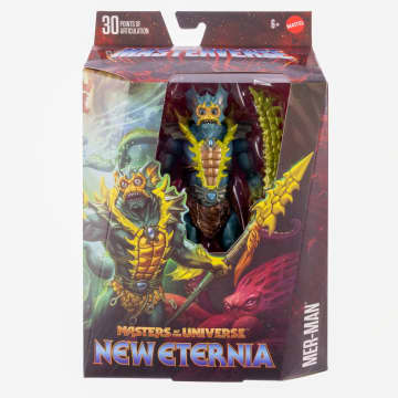 Masters Of The Universe Masterverse New Eternia Mer-Man Action Figure Toy Villain, 30 Posable Joints
