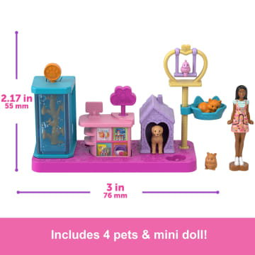 Barbie Mini Barbieland Collectible Pet Boutique Playset With 1.5-inch Barbie Doll, interactive Play Areas For Storytelling Fun - Imagem 4 de 6