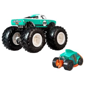 Hot Wheels Monster Trucks Vehículo de Juguete Camión Invader + Dragon Blaster - Image 3 of 4