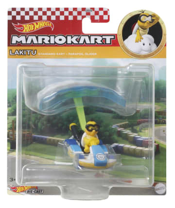 Hot Wheels Mario Kart Veículo de Brinquedo Lakitu Padrão Kart com Cloud Glider - Imagem 5 de 5