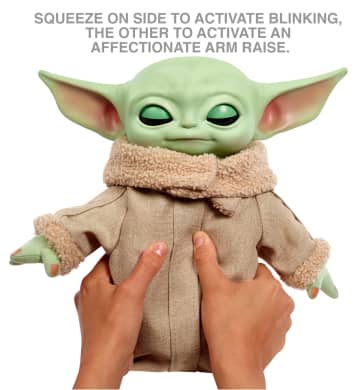 Star Wars Grogu Squeeze & Blink With Sounds Plush, Collectible Gift - Image 4 of 6