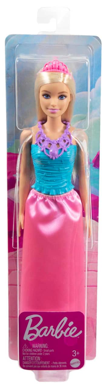 Barbie Dreamtopia Royal Doll, Blonde With Pink Skirt, Shoes And Hair Accessory - Imagem 6 de 6