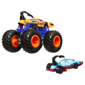 Hot Wheels Monster Trucks Vehículo de Juguete Camión Scorpedo + Auto Scorpedo