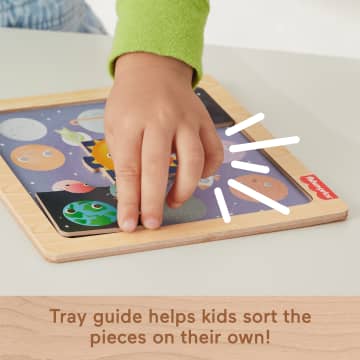 Fisher-Price Wooden Jigsaw Puzzle Space Theme For Toddlers & Preschool Kids, 9 Wood Pieces - Imagem 8 de 11