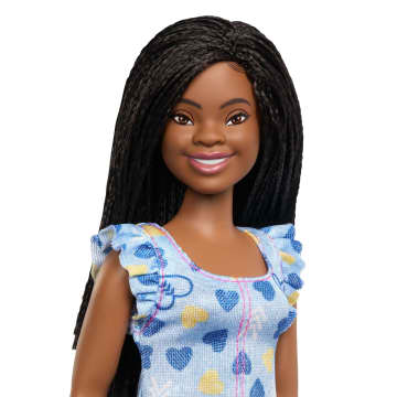 Barbie Fashionistas Doll #229, Doll With Down Syndrome Wearing Heart-Print Dress, Created in Partnership With The National Down Syndrome Society
