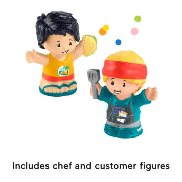 Fisher-Price Little People Serve It Up Food Truck Musical Toddler Toy Vehicle With 2 Figures - Imagem 5 de 6