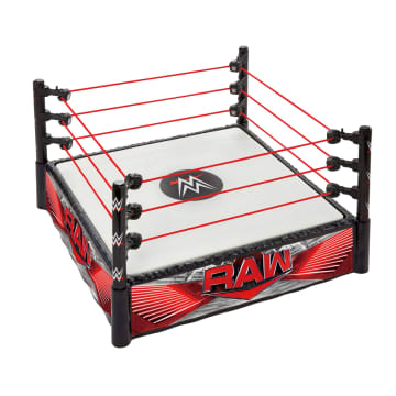 WWE Superstar Ring With Labels For Main EVent & Raw, Spring-Loaded With Elastic Ring Ropes - Imagen 3 de 4
