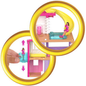 Barbie Mini BarbieLand Casa de Muñecas Rosa y Morada - Image 3 of 6