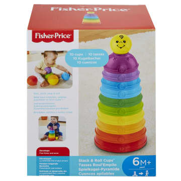 Fisher-Price Brinquedo para Bebês Potinhos Empilhar & Rolar - Imagem 6 de 6