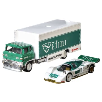 Hot Wheels Team Transport Truck & Race Car, Gift For Racing Collectors - Image 3 of 6