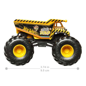 Hot Wheels Monster Trucks Veículo de Brinquedo Gotta Dump Escala 1:24 - Imagem 2 de 5
