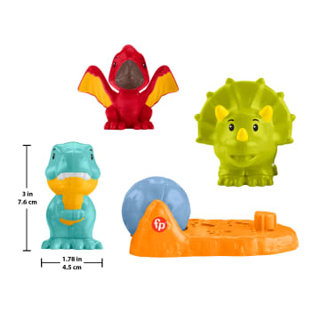 Fisher-Price Little People Friendly Dinosaur Figure Pack Toddler Toy, 4 Pieces - Image 5 of 6