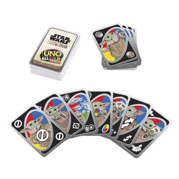 UNO All Wild Grogu Card Game, Star Wars Collectibles, Game Night Fun - Imagem 6 de 6